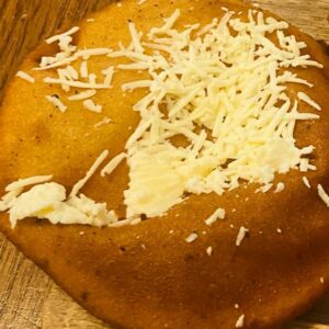 Chicarron Arepa with Cheese